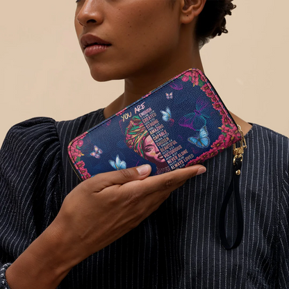 Leauni Portefeuille long en cuir de qualité supérieure pour une Reine noire