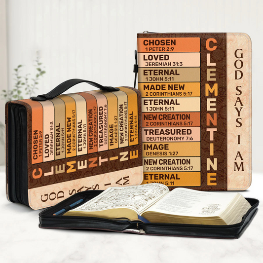 Leauni Personalized Bible Cover | God Says I Am Leauni