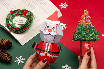 Leauni Christmas Design 3D Pop-up Bookmark - Special Edition - (Best Xmas Gift For Book Lovers)