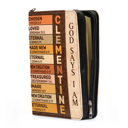 Leauni Personalized Bible Cover | God Says I Am Leauni