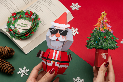 Leauni Christmas Design 3D Pop-up Bookmark - Special Edition - (Best Xmas Gift For Book Lovers)