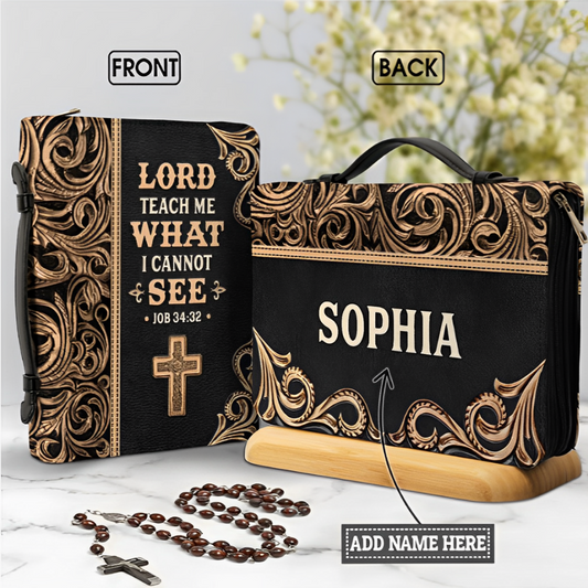 Leauni "Lord Teach Me What I Cannot See" Bible Cover Leauni