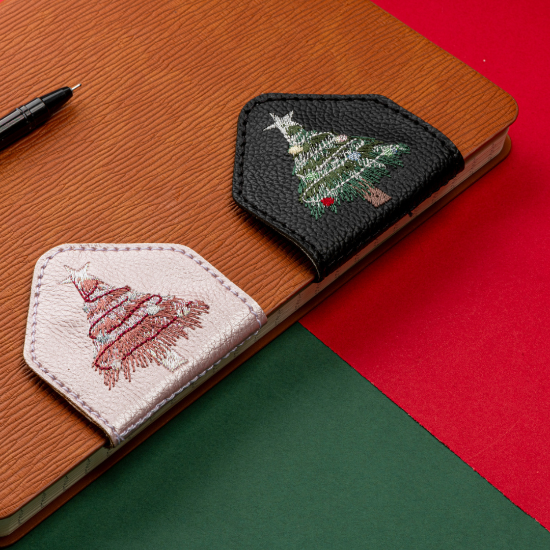 Leauni Personalized Embroidery Magnetic Leather Bookmark (Best Gift For Book Lover)