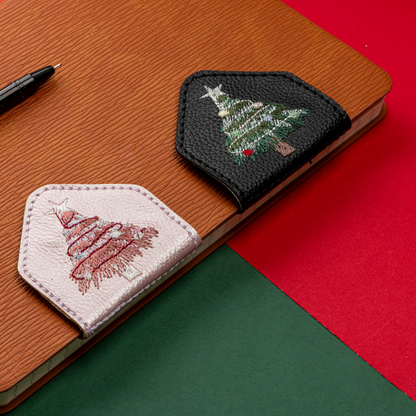 Leauni Personalized Embroidery Magnetic Leather Bookmark (Best Gift For Book Lover)