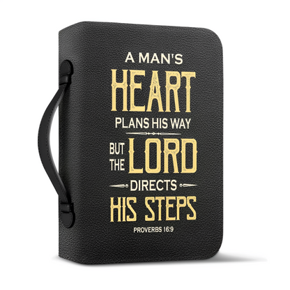 Leauni "A Man's Heart Plans His Way" Bible Cover Leauni