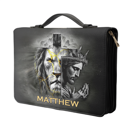 Leauni "A Man's Heart Plans His Way" Bible Cover Leauni