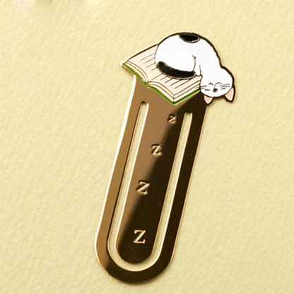 Leauni Metal Cat Bookmark Cute Firm Clip-on Reading Book Charm Leauni