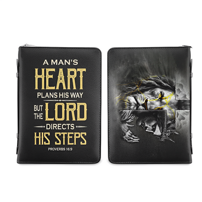 Leauni "A Man's Heart Plans His Way" Bible Cover Leauni