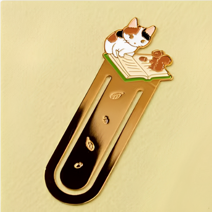 Leauni Metal Cat Bookmark Cute Firm Clip-on Reading Book Charm Leauni