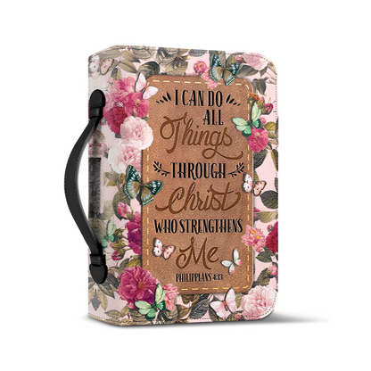 Leauni "I Can Do All Things Through Christ Who Strengthens Me" Bible Cover Leauni