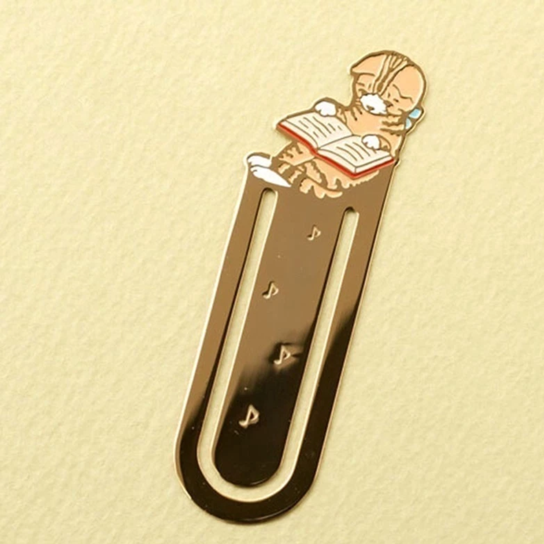 Leauni Metal Cat Bookmark Cute Firm Clip-on Reading Book Charm Leauni