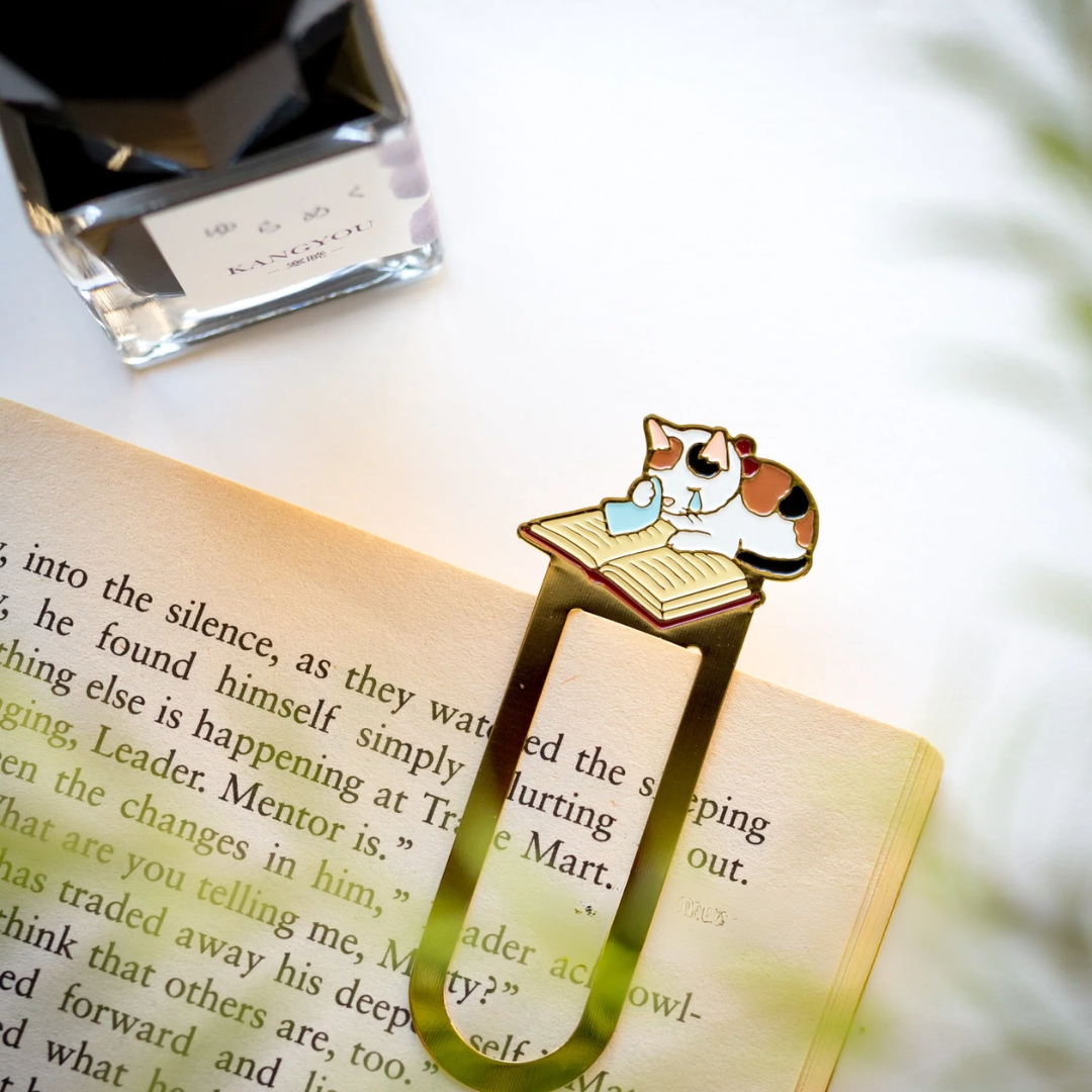Leauni Metal Cat Bookmark Cute Firm Clip-on Reading Book Charm Leauni