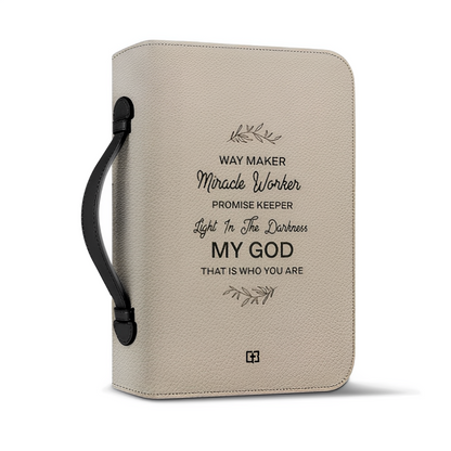 Leauni Minimalism Daisy "Way Maker Miracle Worker" Bible Cover Leauni