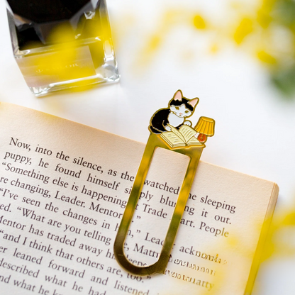 Leauni Metal Cat Bookmark Cute Firm Clip-on Reading Book Charm Leauni
