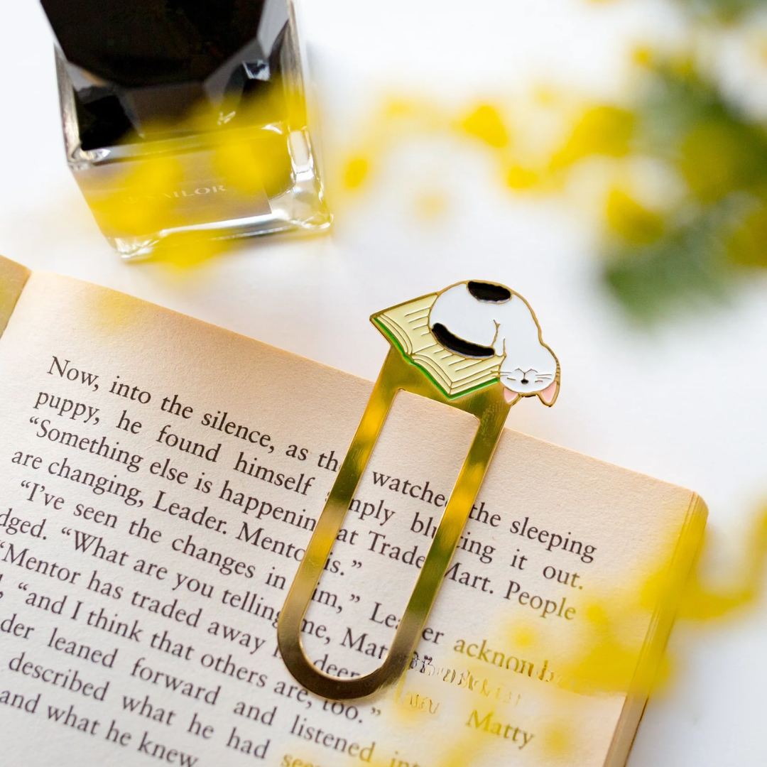 Leauni Metal Cat Bookmark Cute Firm Clip-on Reading Book Charm Leauni