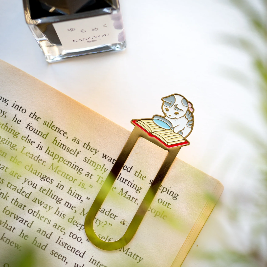 Leauni Metal Cat Bookmark Cute Firm Clip-on Reading Book Charm Leauni