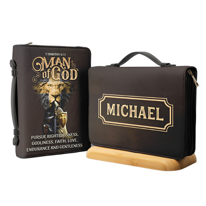 Leauni Lion And Knight "Man Of God" Bible Cover Leauni