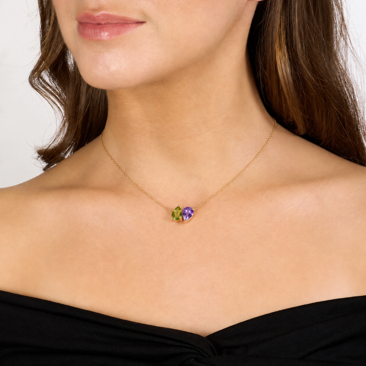 Toi Et Moi Personalized Birthstone Necklace