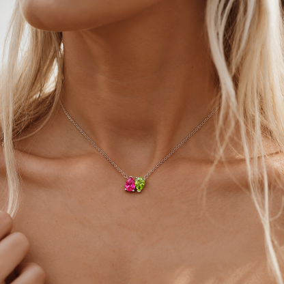 Toi Et Moi Personalized Birthstone Necklace