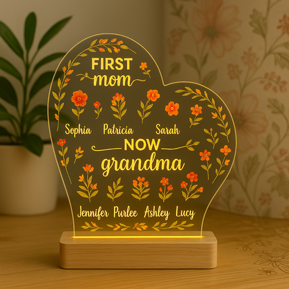 Leauni Personalized Mom Flowers Plaque - Best Mother's Day Gift Ever! Leauni