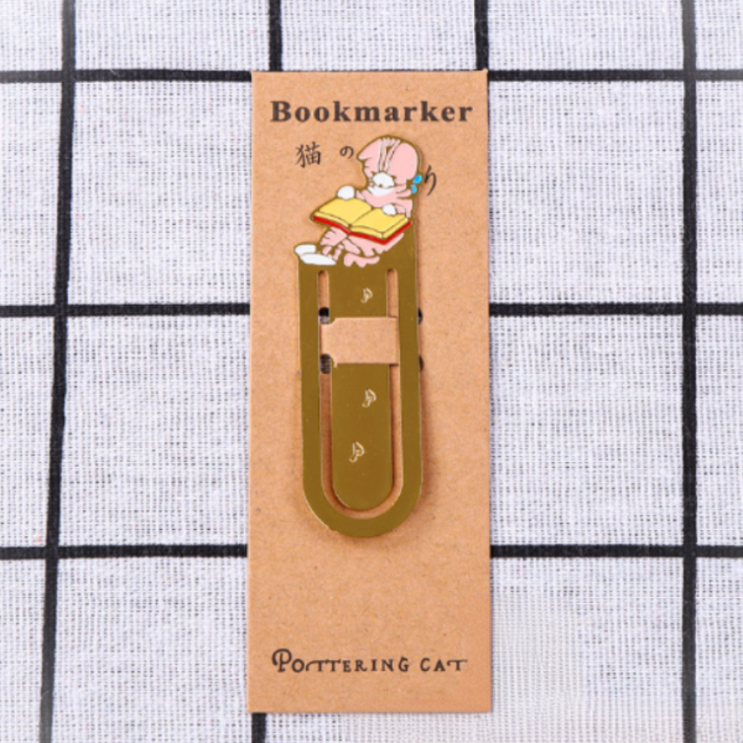 Leauni Metal Cat Bookmark Cute Firm Clip-on Reading Book Charm Leauni