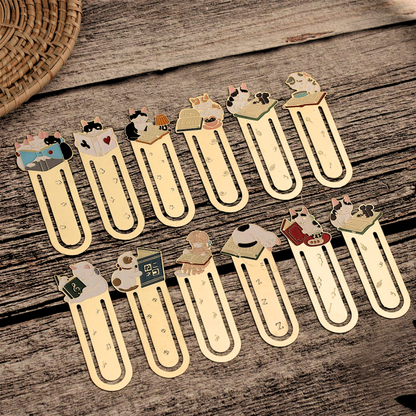 Leauni Metal Cat Bookmark Cute Firm Clip-on Reading Book Charm Leauni