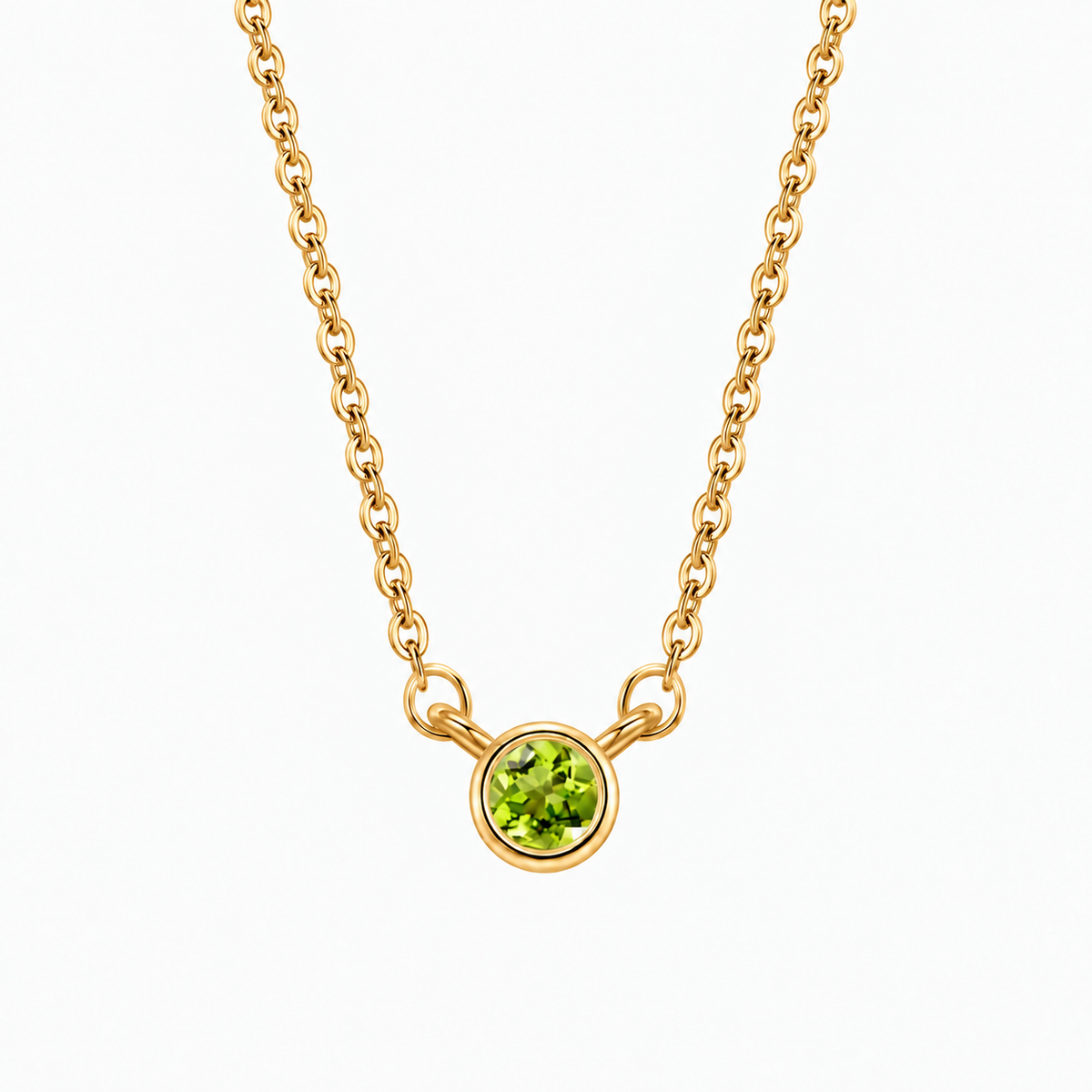 Personalized Family Birthstone Necklace Round-cut Dainty Jewelry