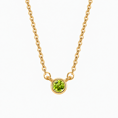 Personalized Family Birthstone Necklace Round-cut Dainty Jewelry