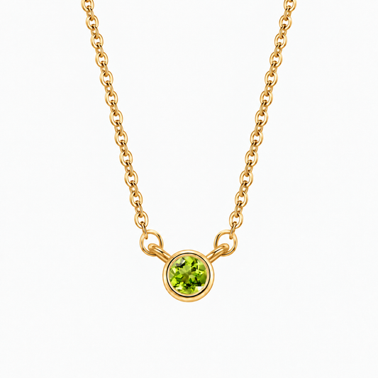 Personalized Family Birthstone Necklace Round-cut Dainty Jewelry