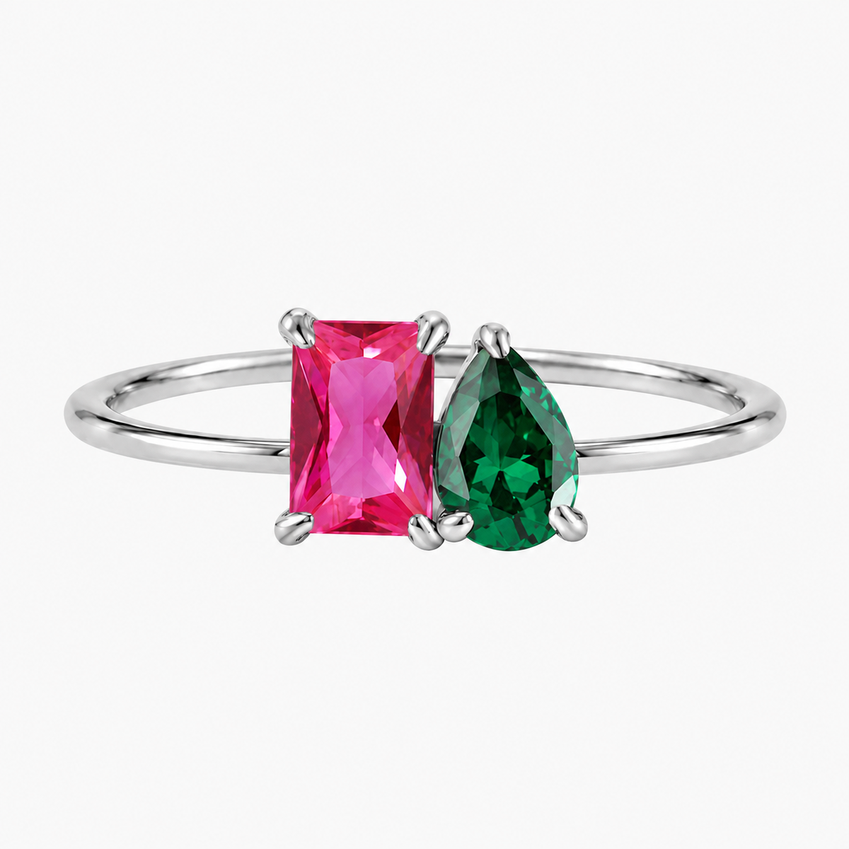 Personalized Toi Et Moi Birthstone Ring
