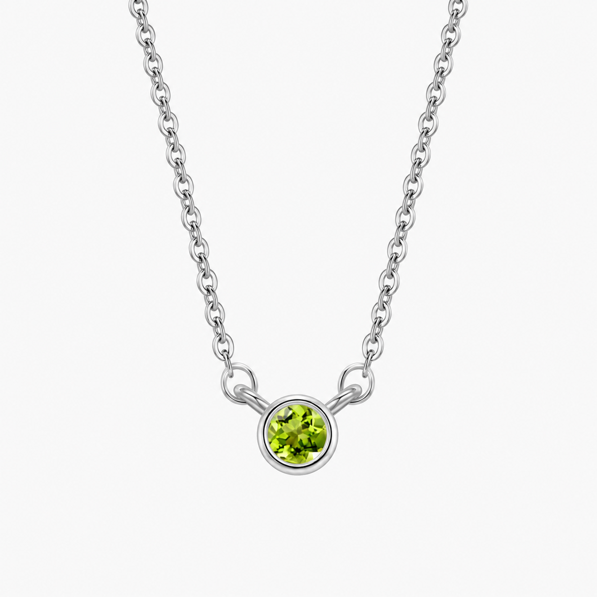 Personalized Family Birthstone Necklace Round-cut Dainty Jewelry