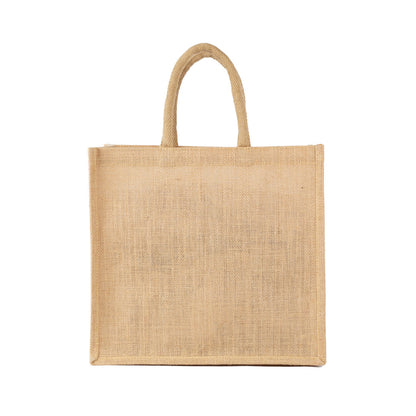Leauni Sac fourre-tout en jute personnalisé pour femmes élégantes et puissantes
