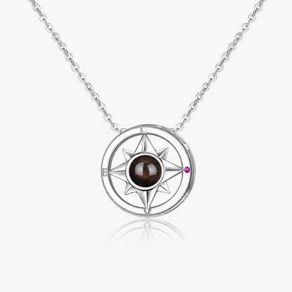 Personalized Photo Projection Necklace Compass Custom Gift