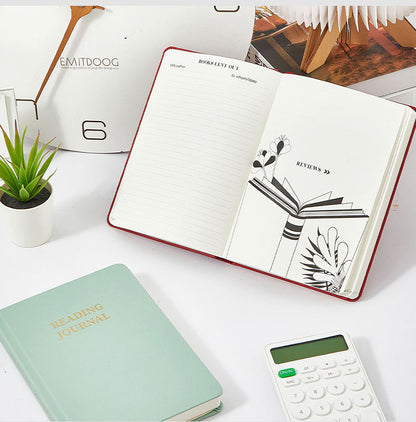 Leauni PU Leather Hardcover Reading Journal | Must-Have Item For Book Lovers, Students, Scholars Leauni