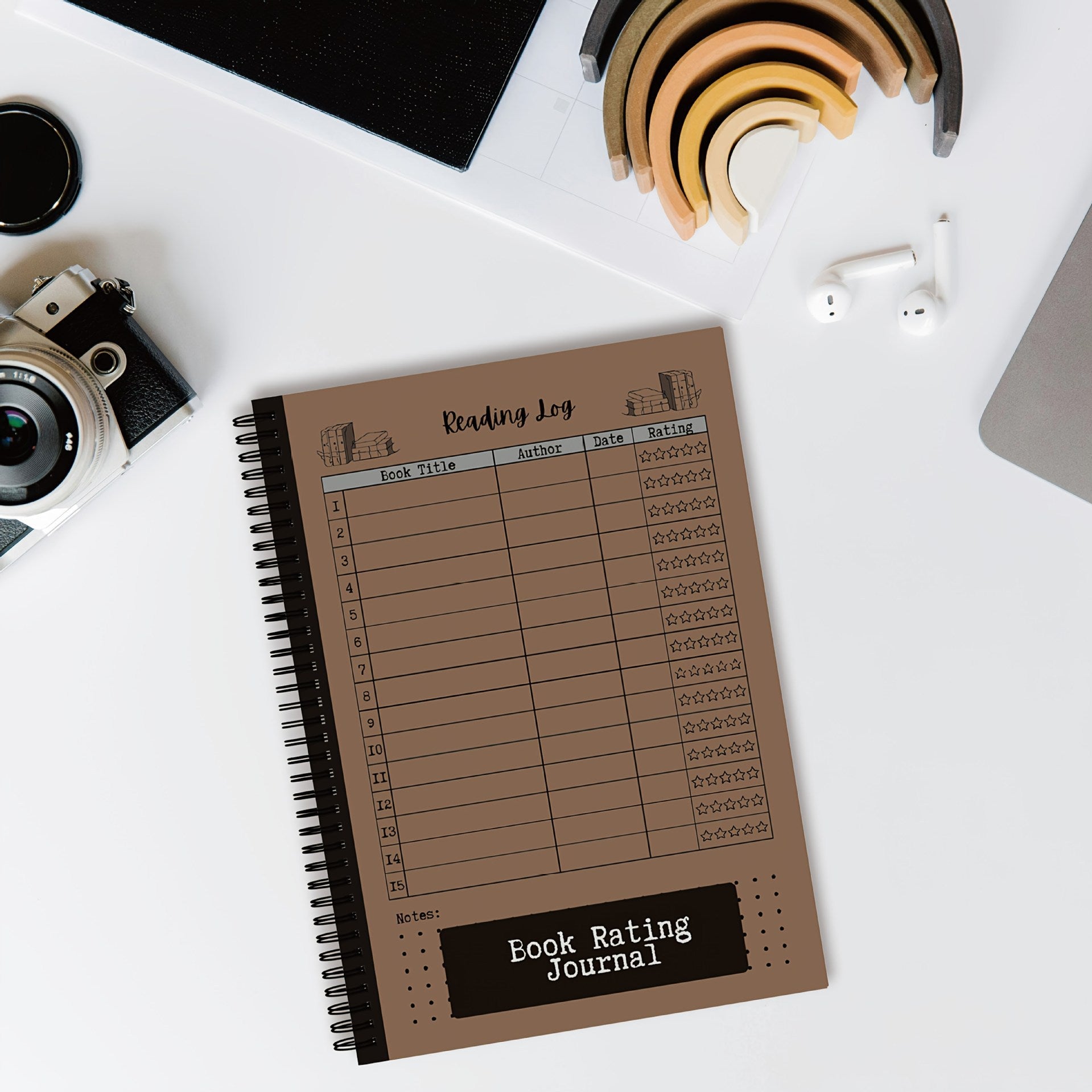 Leauni Book Rating Journal A5 Spiral Binding Leauni