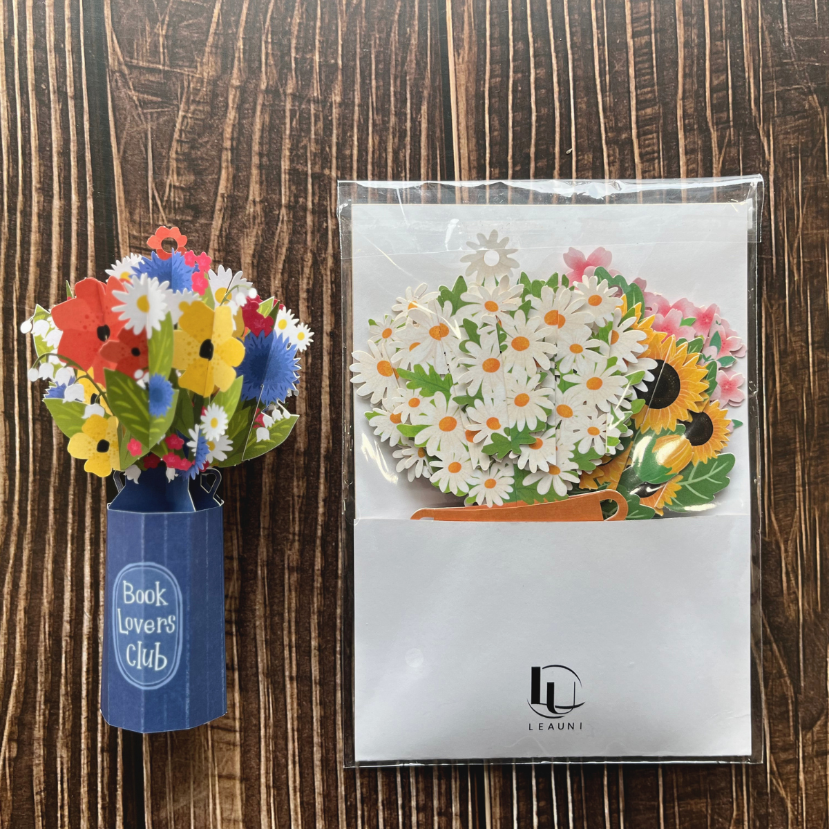 Leauni Elegant Flower Bouquet 3D Pop-up Bookmark - New Pop-Mark (Best Gift For Book Lover)