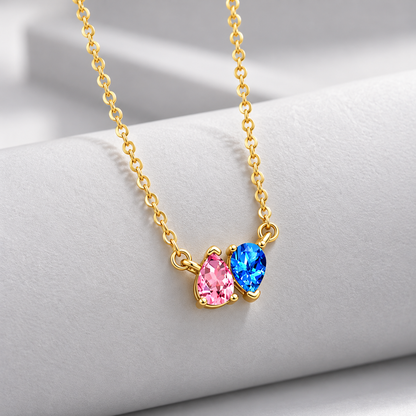 Toi Et Moi Personalized Birthstone Necklace