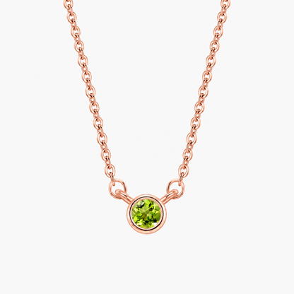 Personalized Family Birthstone Necklace Round-cut Dainty Jewelry