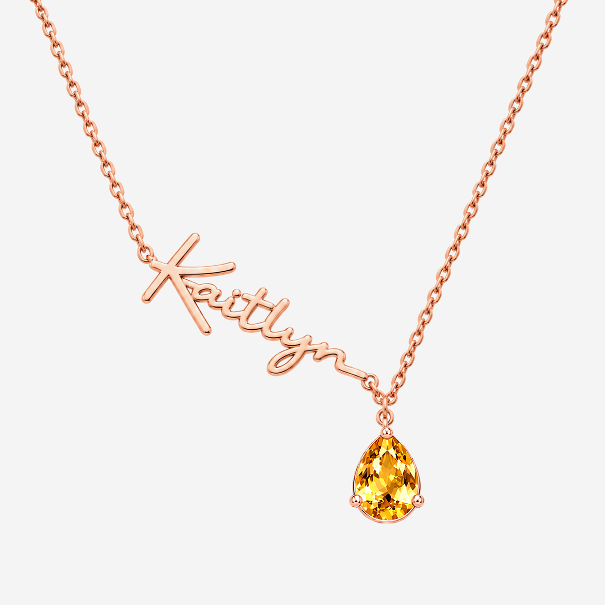 Custom Name Necklace with Birthstones