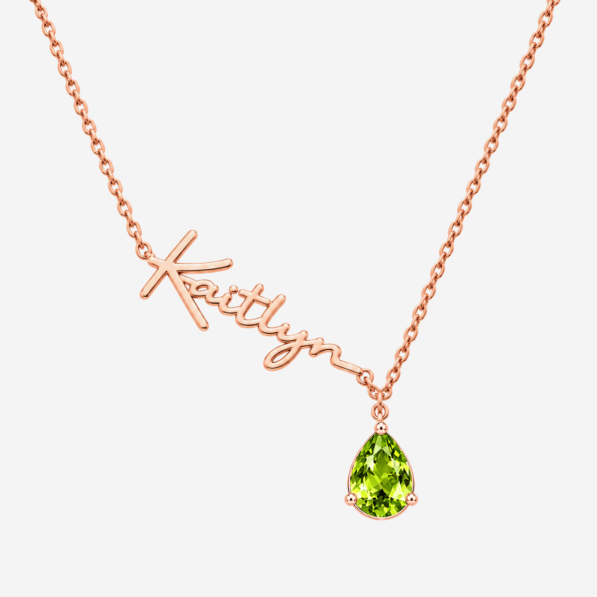Custom Name Necklace with Birthstones