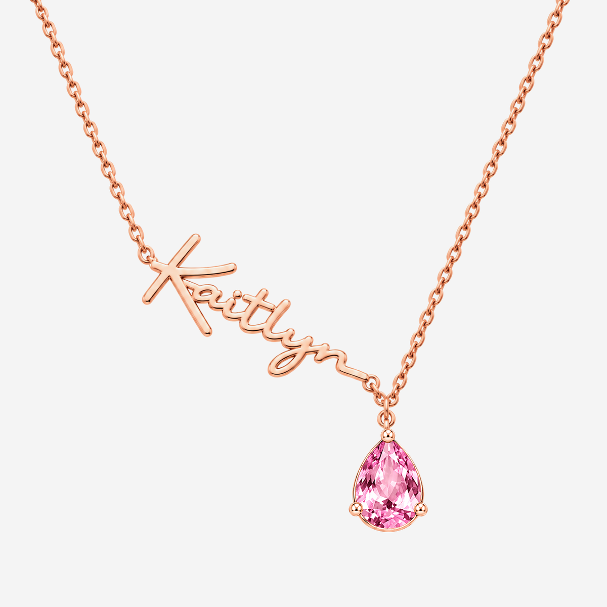 Custom Name Necklace with Birthstones