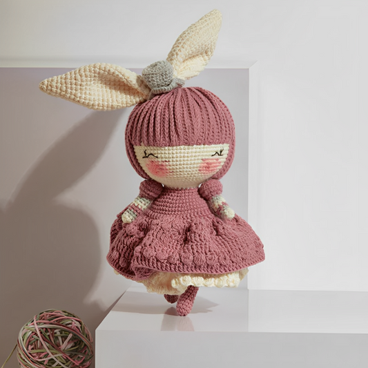 Leauni Bunny Marshmallow Princess Doll Crochet Stuffed Doll