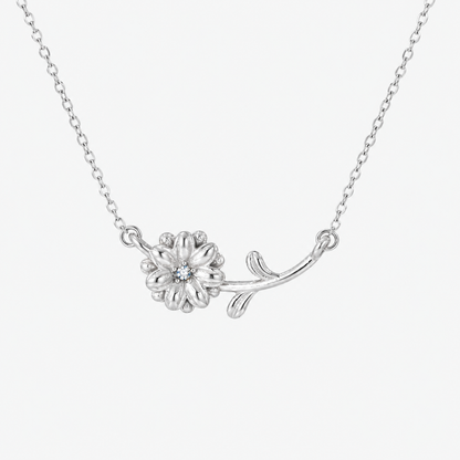 Personalized Birthstone Birth Flower Necklace