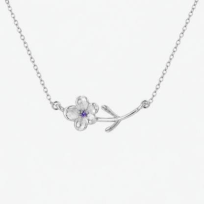 Personalized Birthstone Birth Flower Necklace