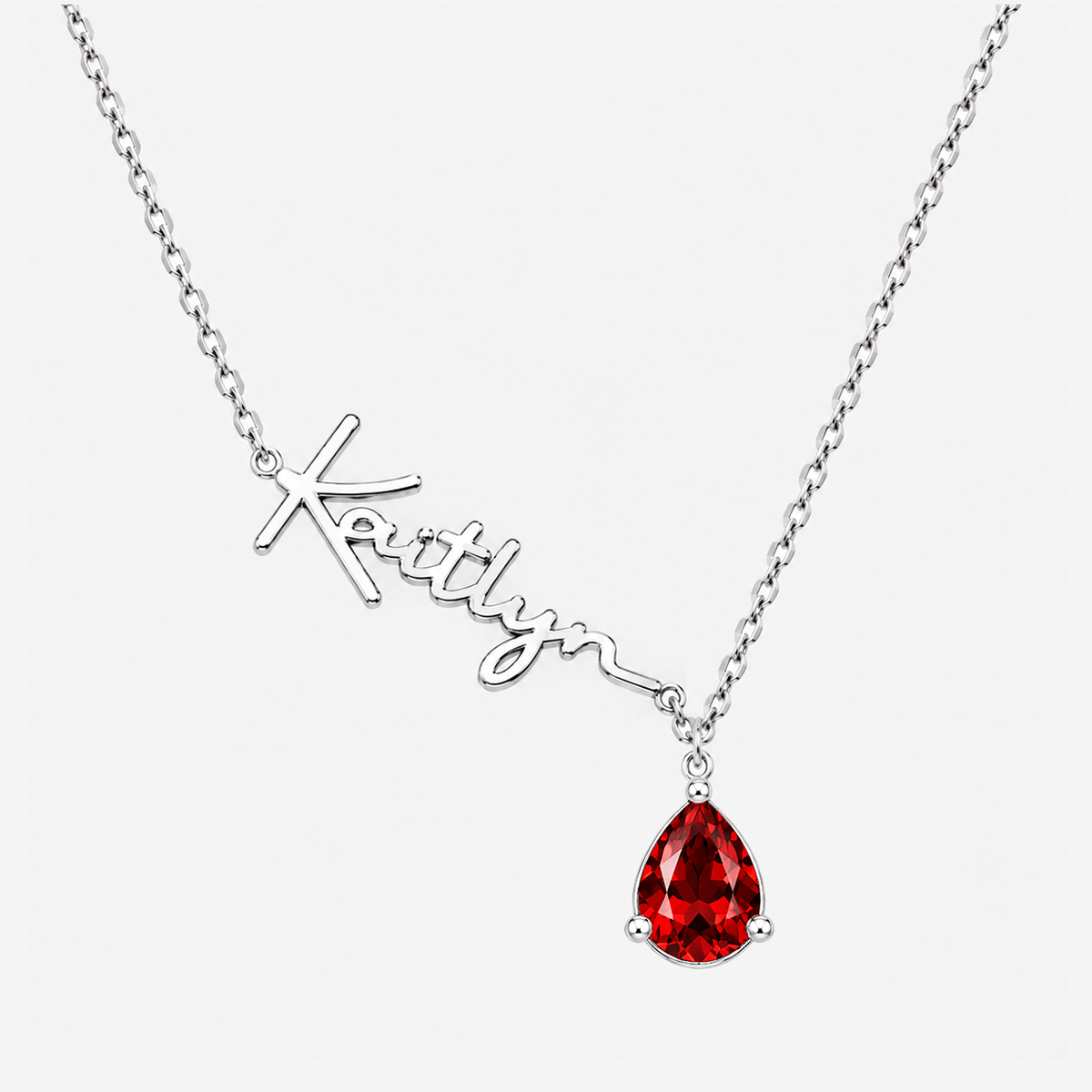 Custom Name Necklace with Birthstones