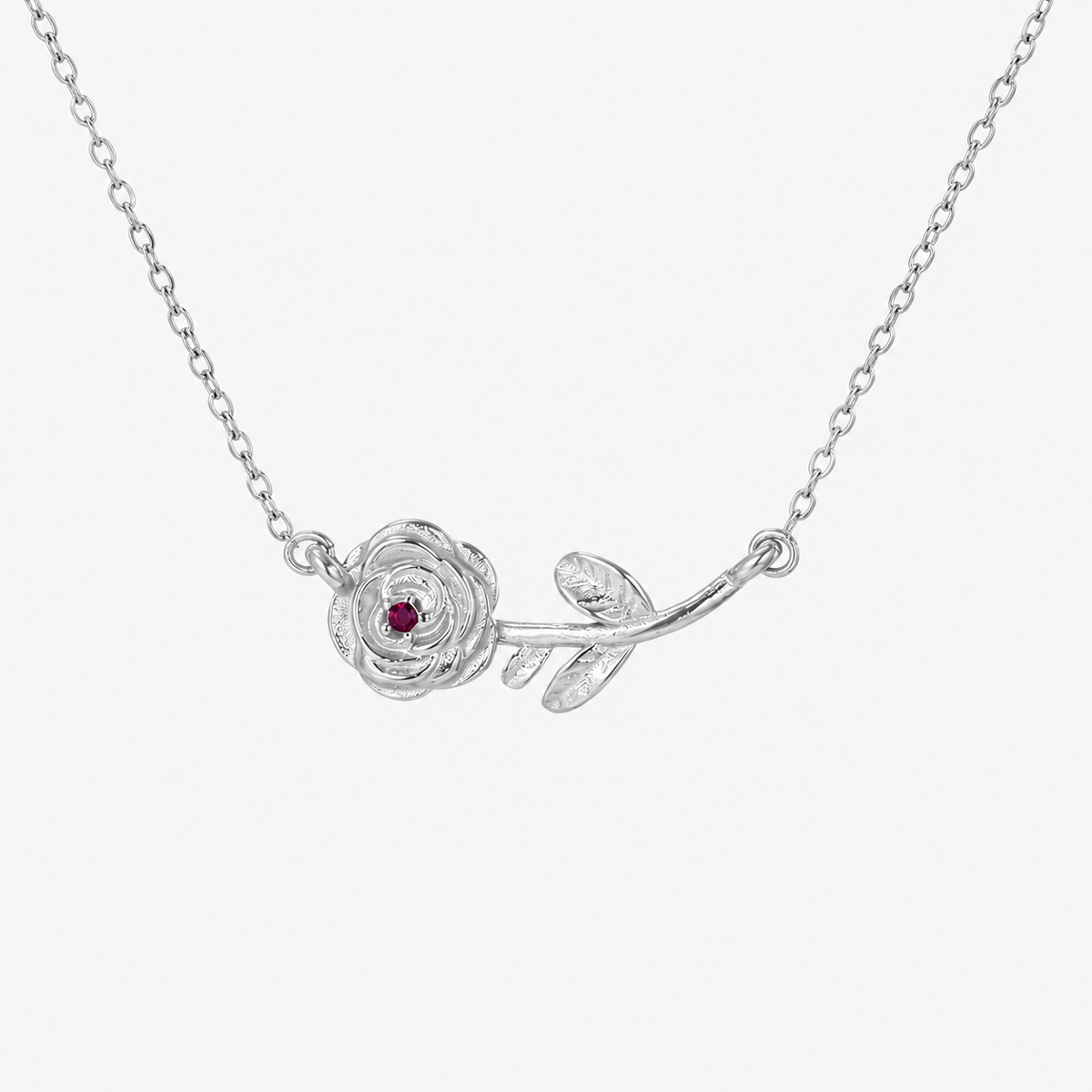 Personalized Birthstone Birth Flower Necklace