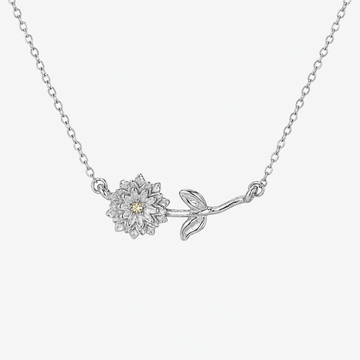 Personalized Birthstone Birth Flower Necklace