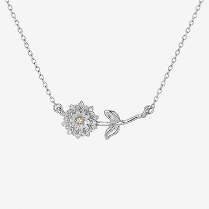 Personalized Birthstone Birth Flower Necklace