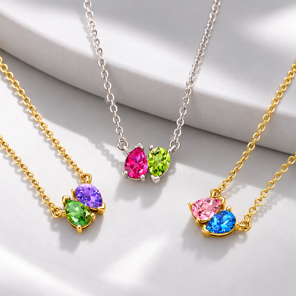 Toi Et Moi Personalized Birthstone Necklace