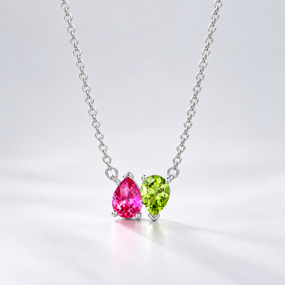 Toi Et Moi Personalized Birthstone Necklace
